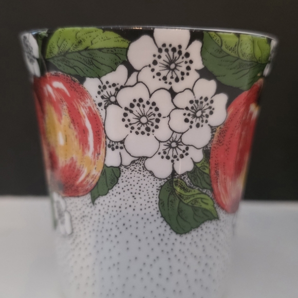 Set of 4 Chodziez Paneled 8 Oz Mugs- Apples, Cherries,...